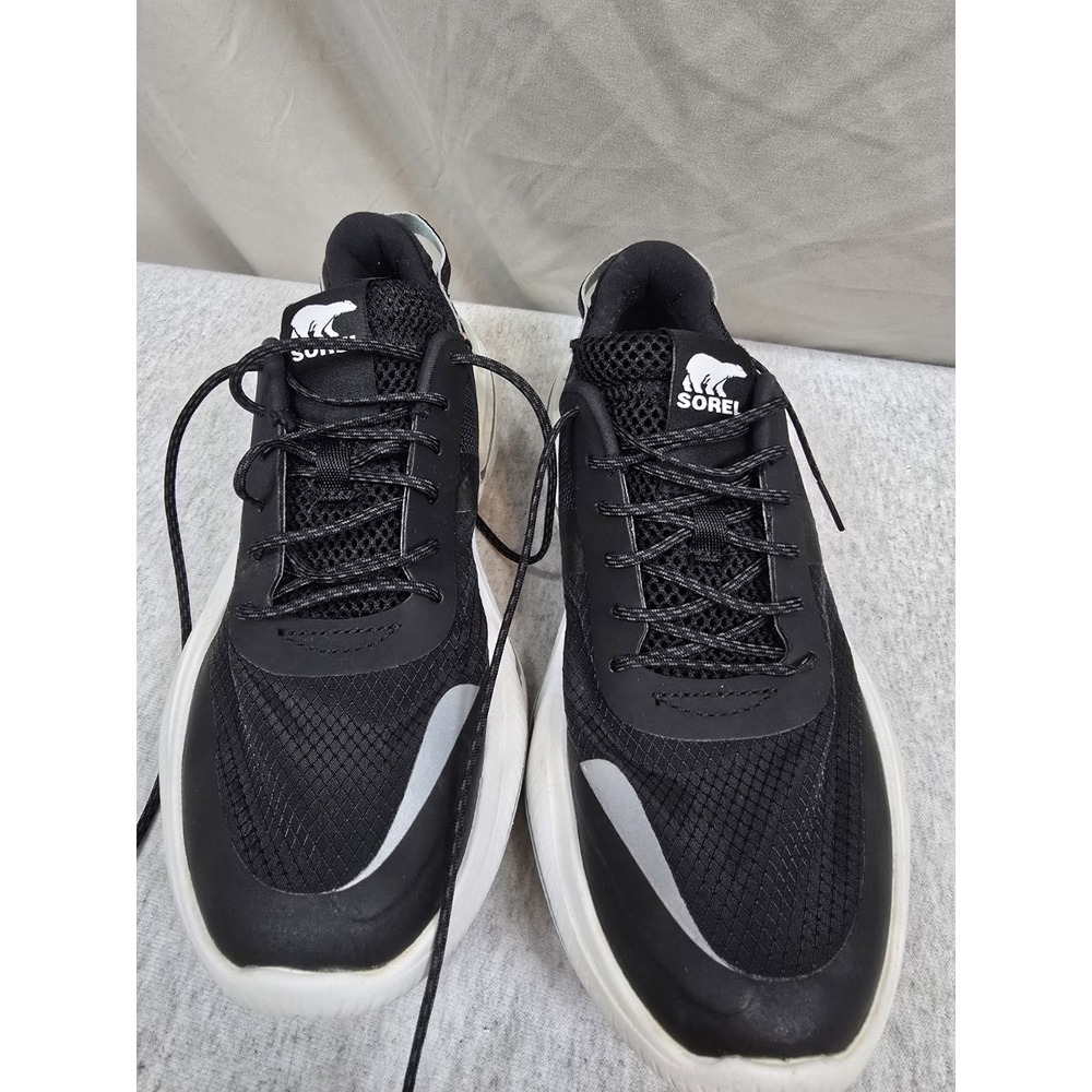 7‎ Sorel Women's Explorer Blitz Leisure Lace shoes, featuring a black mesh upper